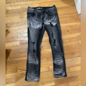 Stylish Distressed Black Skinny Jeans